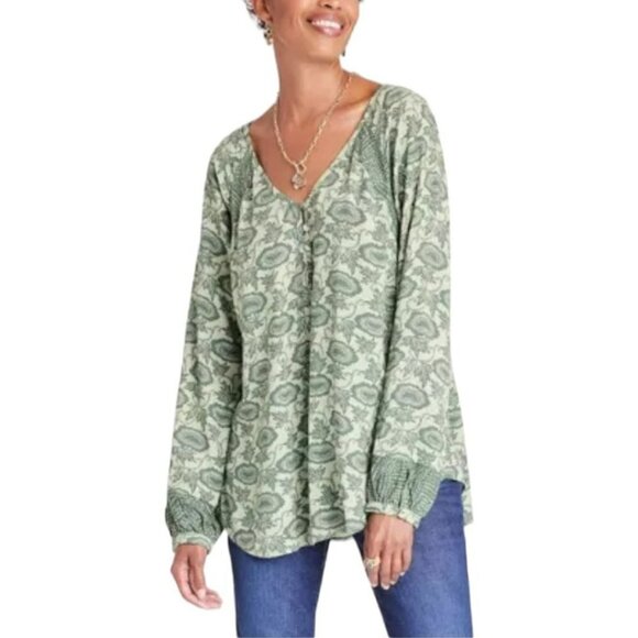 Women's Long Sleeve V-Neck Tunic Top | Knox Rose™ | Medium - Picture 9 of 11